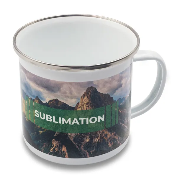 ODIS 500 ml enamel mug with sublimation coating White