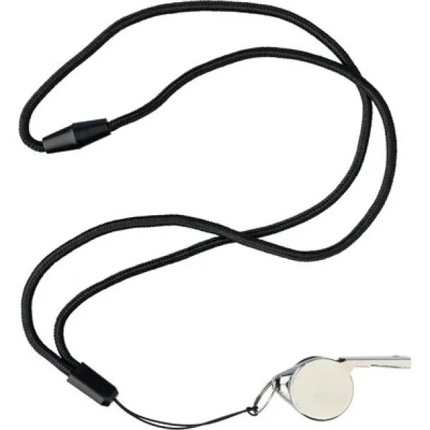  Whistle with neck cord Crna