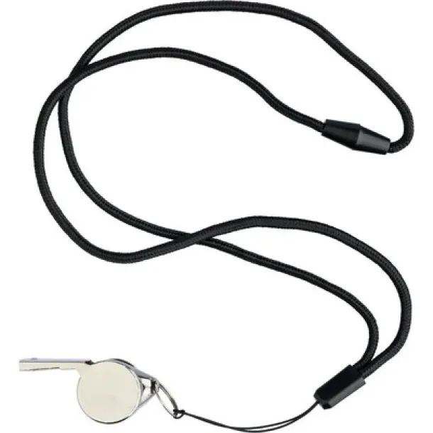  Whistle with neck cord Crna