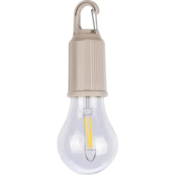  Hanging light "light bulb", carabiner clip beige