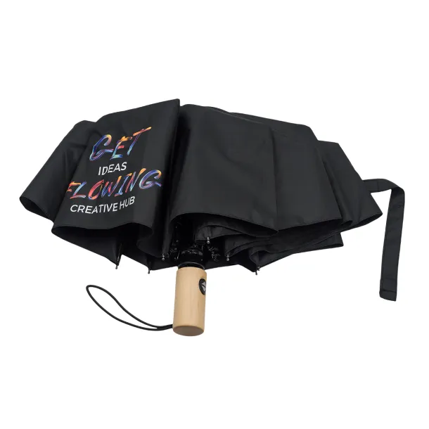 GRANTON umbrella with wooden handle Black