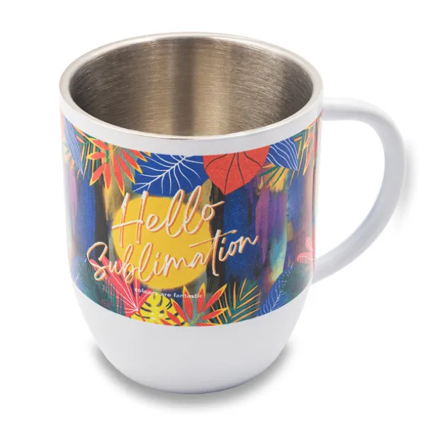 ALIS 350 ml steel mug with sublimation coating White
