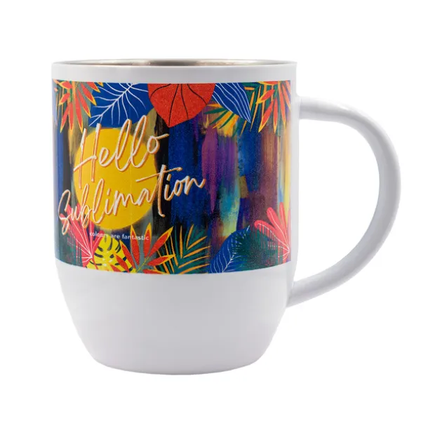ALIS 350 ml steel mug with sublimation coating White