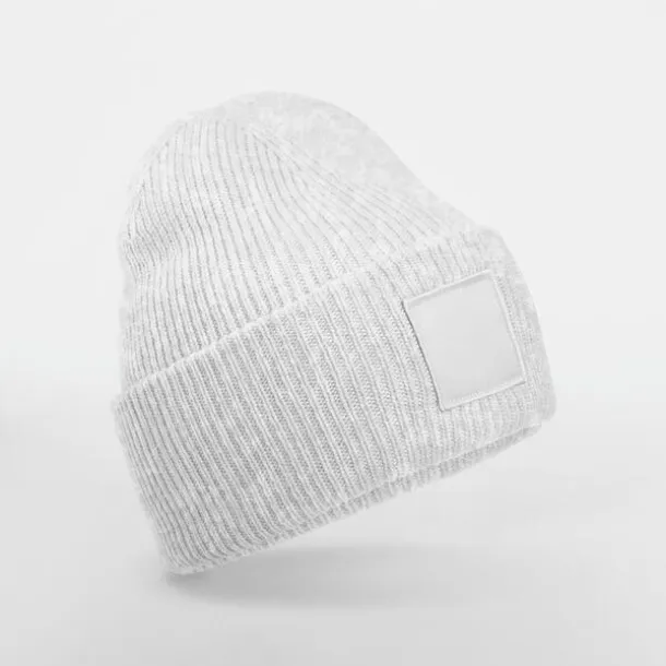  Deep Cuffed Tonal Patch Beanie - Beechfield Cloud Grey