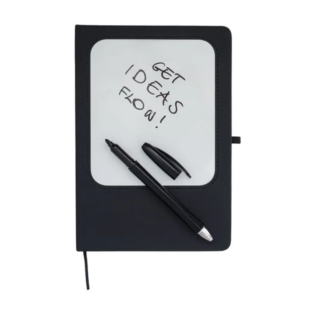BLANKO notebook with a white erasable board Black
