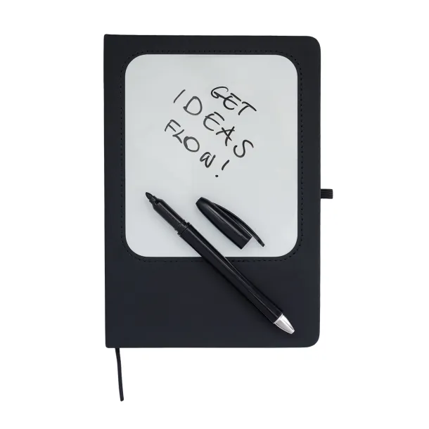 BLANKO notebook with a white erasable board Black