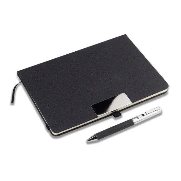 PLATA gift set of notebook and pen Black
