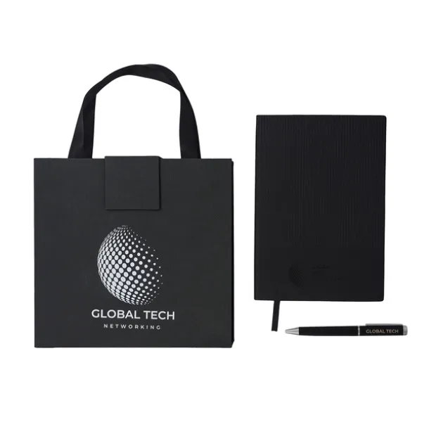 LOVINI gift set of notebook and pen Black