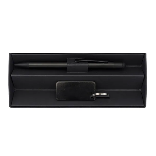 COUPLE pen and keychain gift set Black