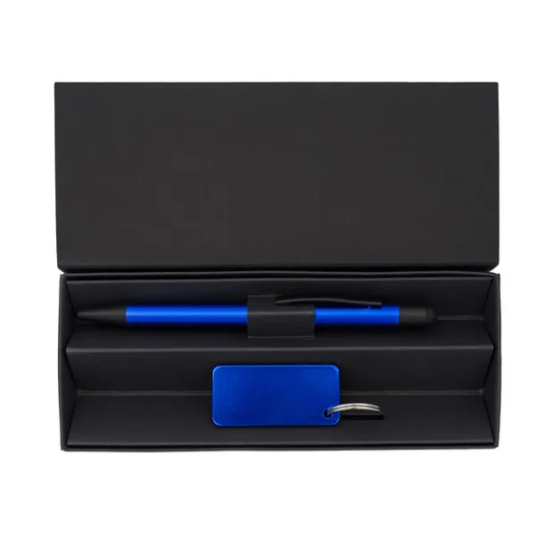 COUPLE pen and keychain gift set Blue