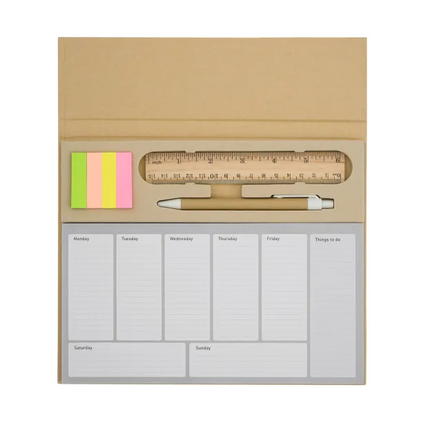 MELLE desk planner Brown