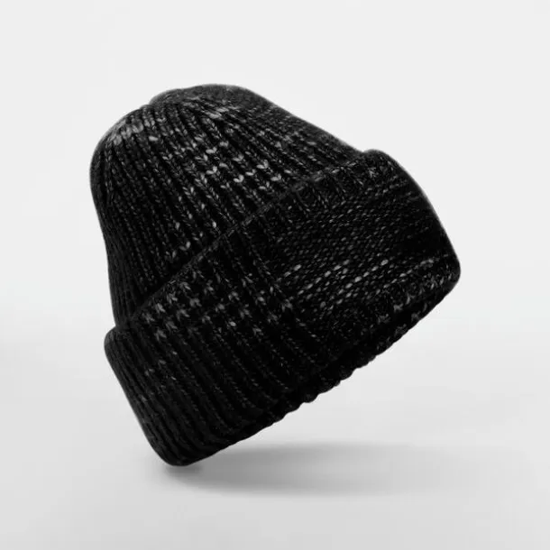  Chunky Knitted Patch Beanie - Beechfield Midnight Haze