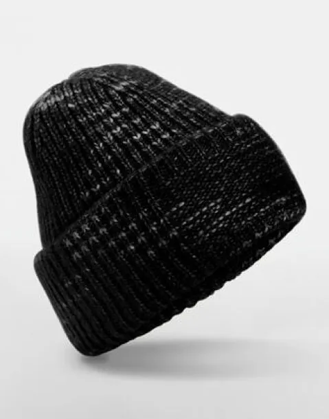  Chunky Knitted Patch Beanie - Beechfield Midnight Haze
