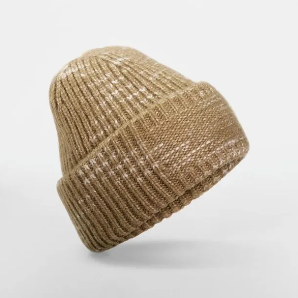 Chunky Knitted Patch Beanie - Beechfield Espresso Haze