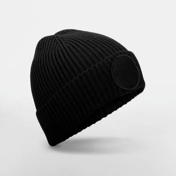 Circular Fashion Patch Beanie - Beechfield Black