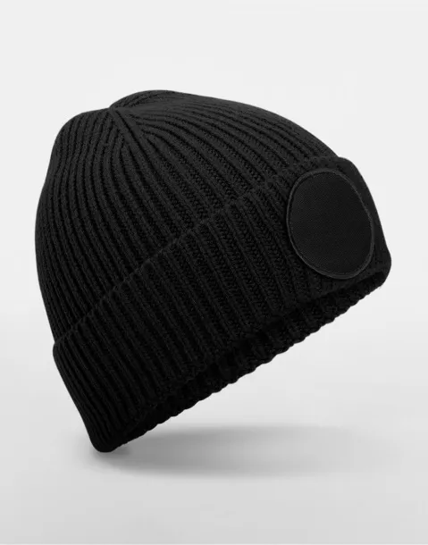  Circular Fashion Patch Beanie - Beechfield Black