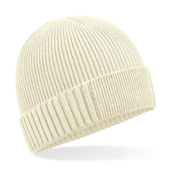  Organic Cotton Engineered Patch Beanie - Beechfield Sand