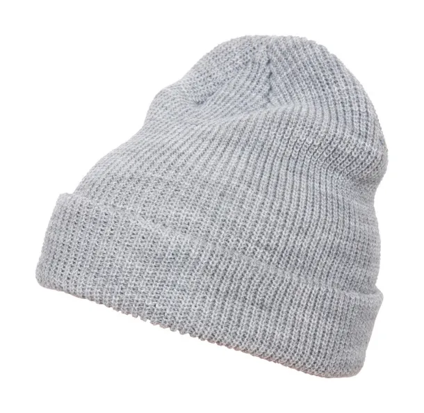  Long Knit Beanie - Flexfit Heather Grey