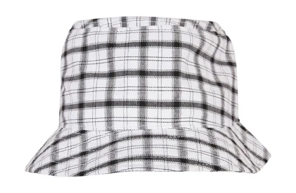  Check Bucket Hat - Flexfit Bijela Siva