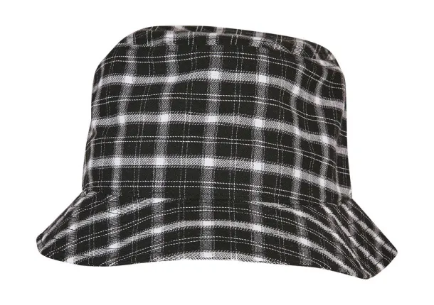  Check Bucket Hat - Flexfit Black Siva