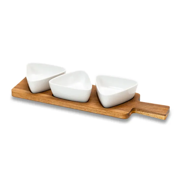 NARDO tray with bowls White