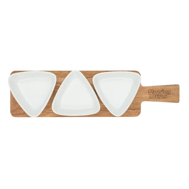 NARDO tray with bowls White
