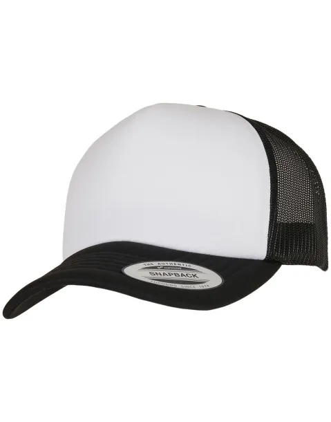  Classic Curved Foam Trucker Cap – White Front - Flexfit