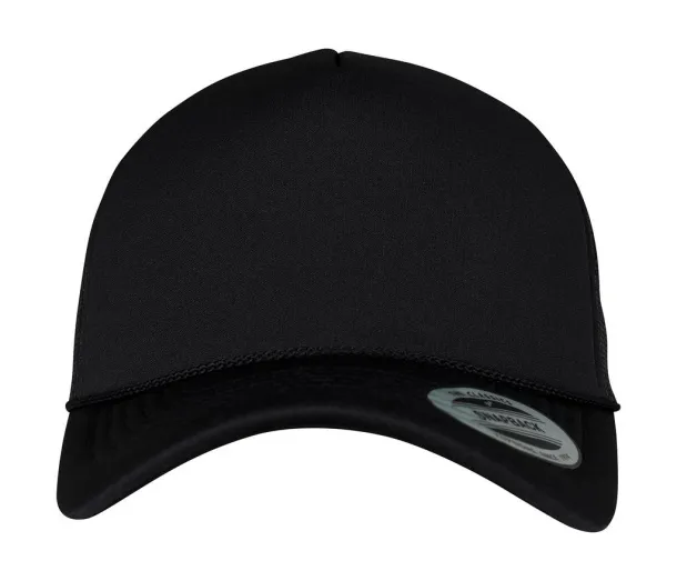  Foam Trucker Cap Curved Visor - Flexfit Black Black
