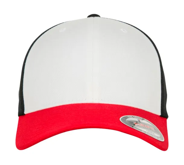 Flexfit 3-Tone Cap - Flexfit Crvena Bijela