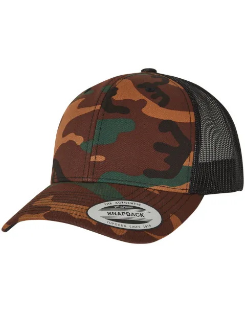  Retro kamuflažna trucker šilterica - 6 panela - Flexfit