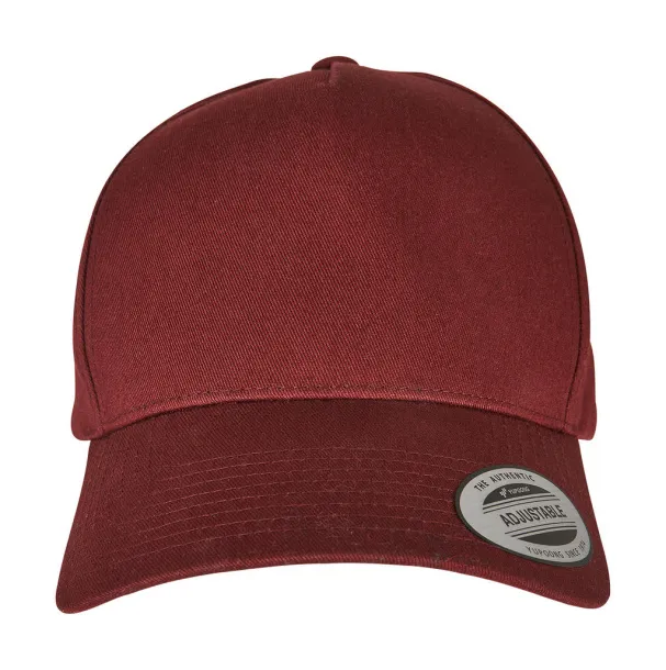  5-Panel Curved Classic Snapback - Flexfit Burgundy