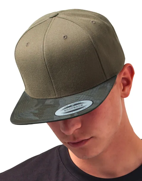  Snapback šilterica s kamuflažnim vizirom - 6 panela - Flexfit