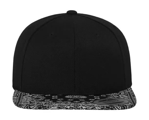  Snapback šilterica s bandana uzorkom - 6 panela - Flexfit Crna Paisley