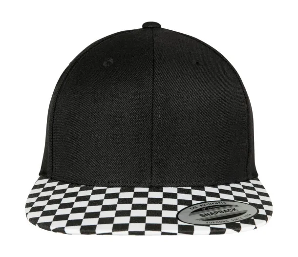  Checkerboard Snapback - Flexfit Black Bijela