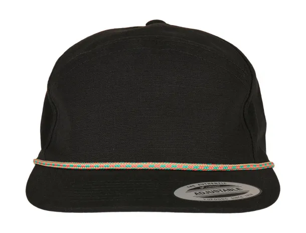  Color Braid Jockey Cap - Flexfit Black