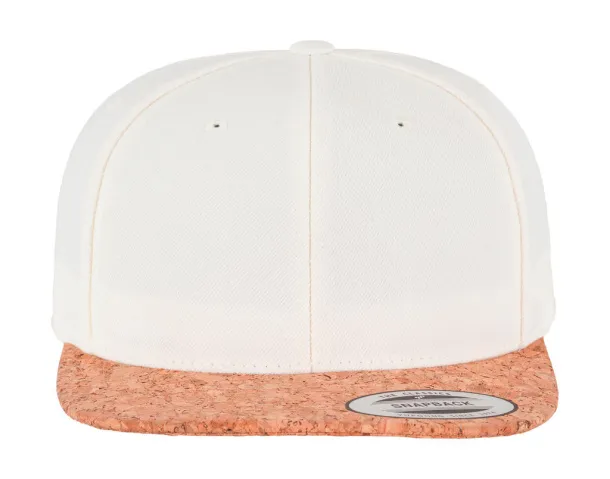  Snapback šilterica s vizirom od pluta - 6 panela - Flexfit Natural
