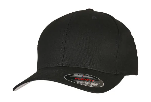 V-Flexfit® Pamučna twill šilterica - 6 panela - Flexfit Crna