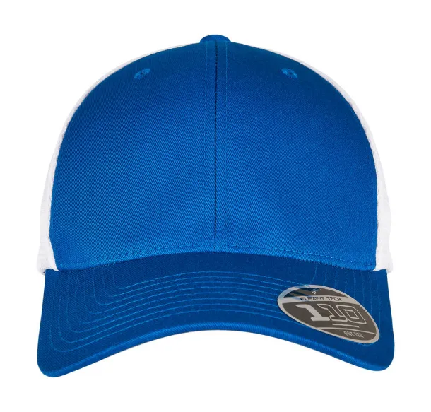  110 Mesh 2-Tone Cap - Flexfit Royal Bijela