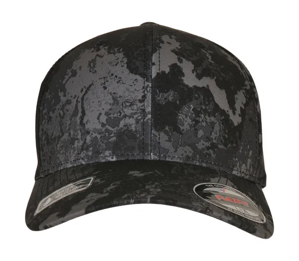 "Flexfit® Veil Camo™ kamuflažna šilterica - 6 panela - Flexfit Poseidon Black