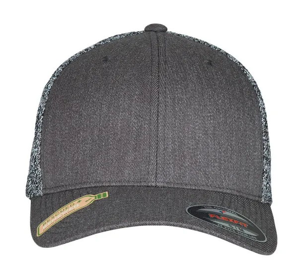 Flexfit Trucker Melange Mesh - Flexfit Black Grey Melange