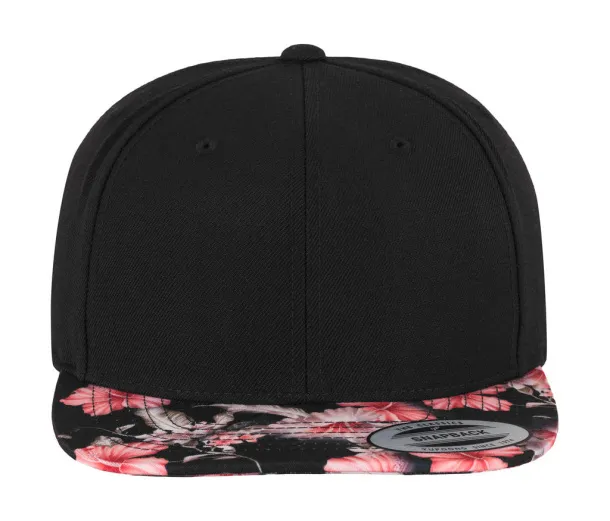  Snapback šilterica s cvjetnim uzorkom - 6 panela - Flexfit Crvena
