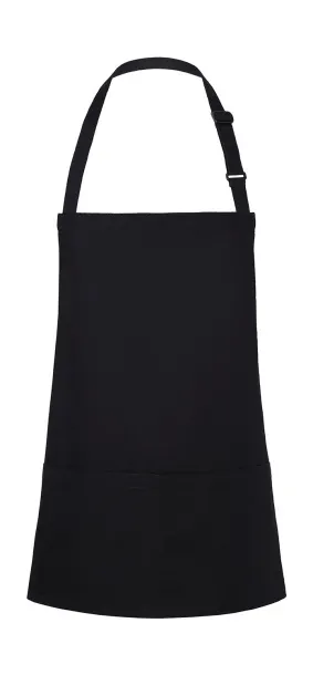  Short Bib Apron Basic with Buckle and Pocket - Karlowsky Black