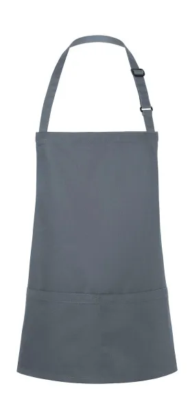  Short Bib Apron Basic with Buckle and Pocket - Karlowsky Anthracite