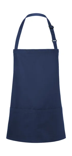  Short Bib Apron Basic with Buckle and Pocket - Karlowsky Navy