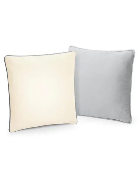 Fairtrade Cotton Piped Cushion Cover - Westford Mill Prirodna Light Grey