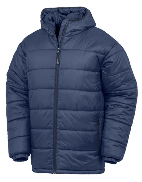 Recycled Hooded Padded Parka Navy