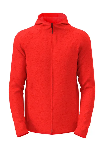  Lux Hooded Knit Fleece Jacket for men - Stedman Scarlet Red Heather