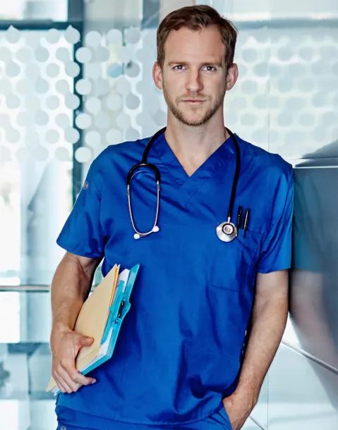  Men's Slip-on Tunic Essential Short Sl. - Karlowsky