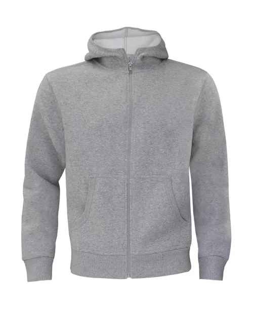 Monster men Hooded Zip - B&C Heather Grey