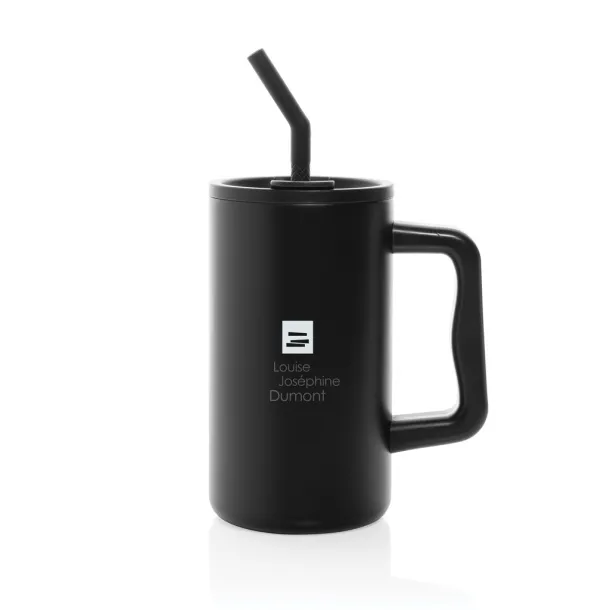 Cube RCS certified recycled steel mug 800ml - XD Collection Black
